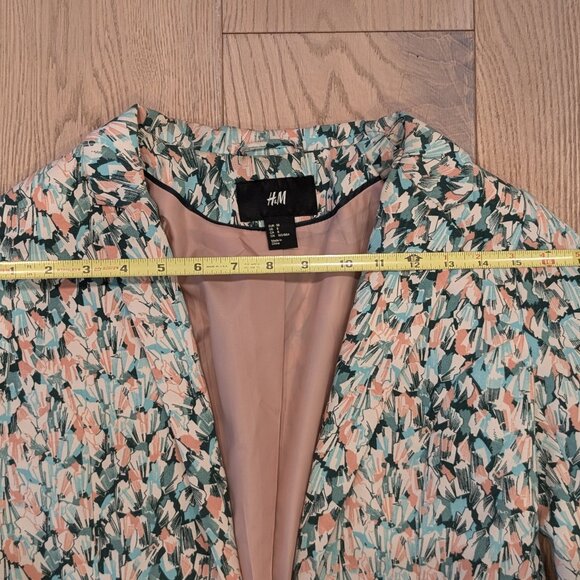 Vintage H&M Cropped Floral Print Blazer Jacket - Picture 6 of 10